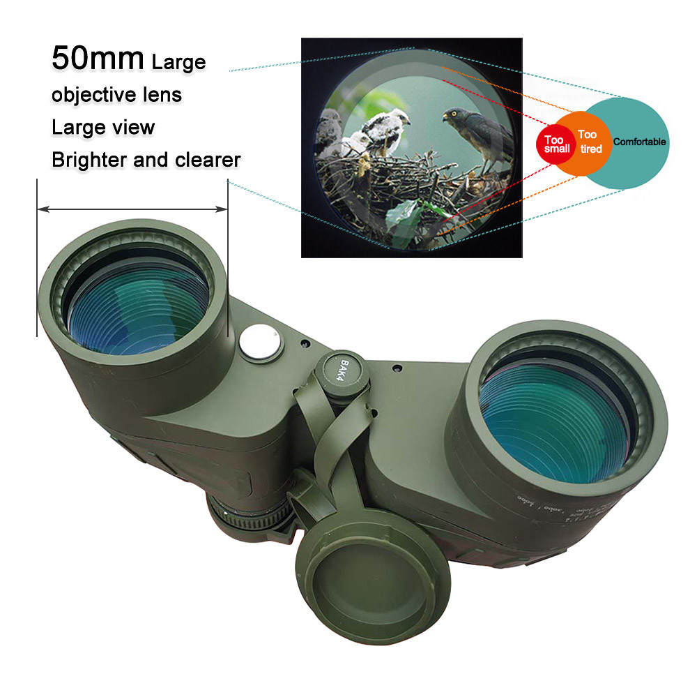 German Army ED Glass Binoculars 10x50 Wide View Waterproof For Hunting