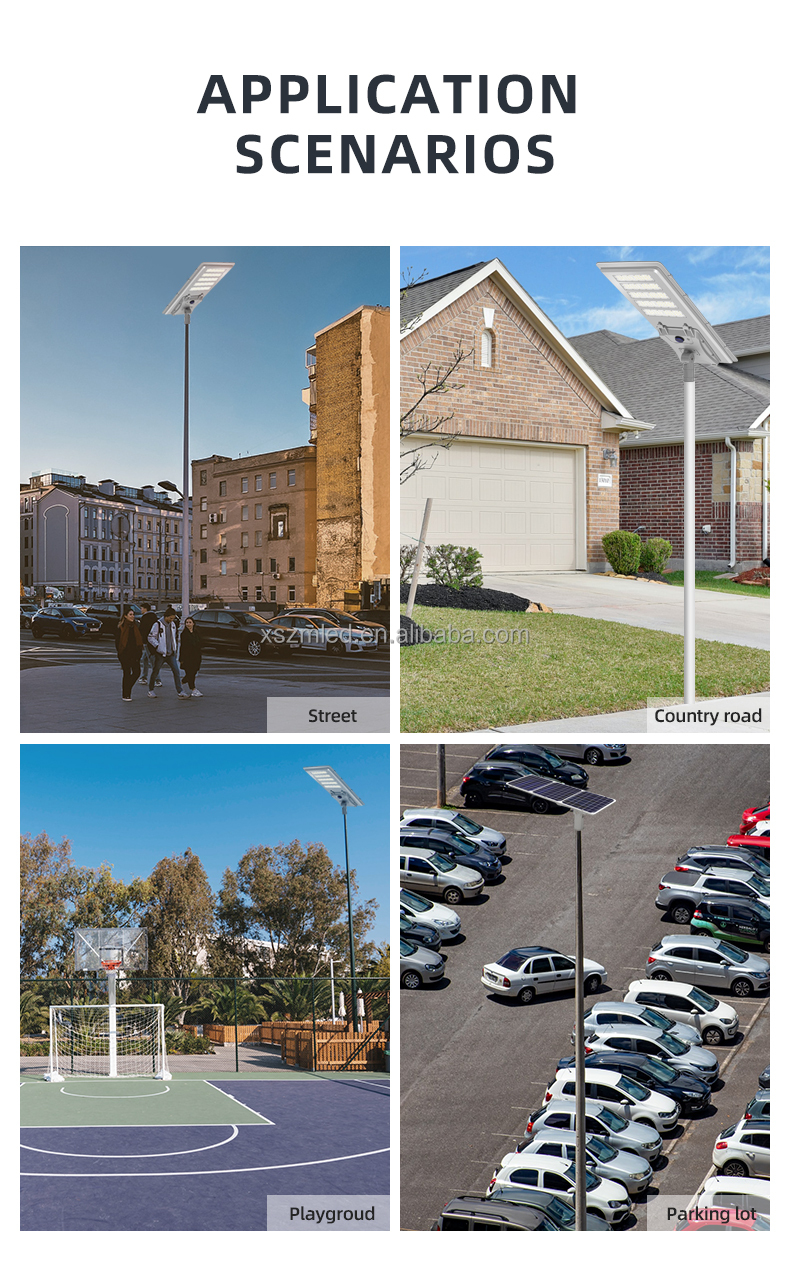 Integrated Outdoor Solar Street Light IP67 Waterproof 300W 400W 500W