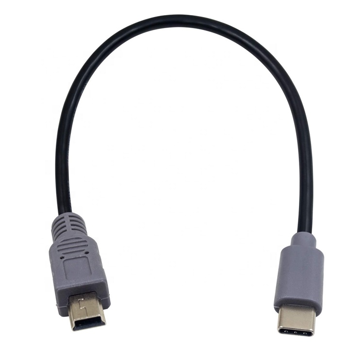 Data Charging USB Type C to Mini 5 Pin USB OTG Adapter Cable for Camera Phone Video