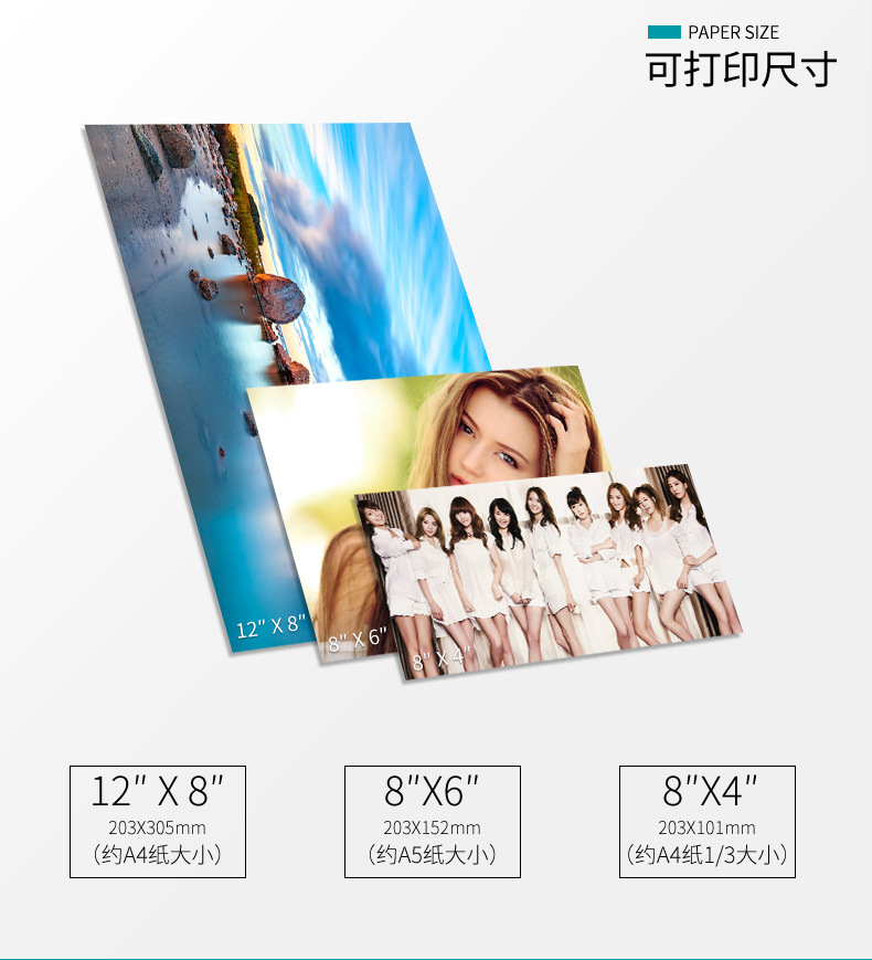 P910 Photo Printer Consumables 8*12 Paper and Ribbon Kit for Professional Result
