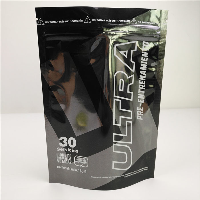 Resealable Plastic Food Seal Packaging Matt Finish Aluminum Foil Mylar Plastic Standing Pouch Customized Logo