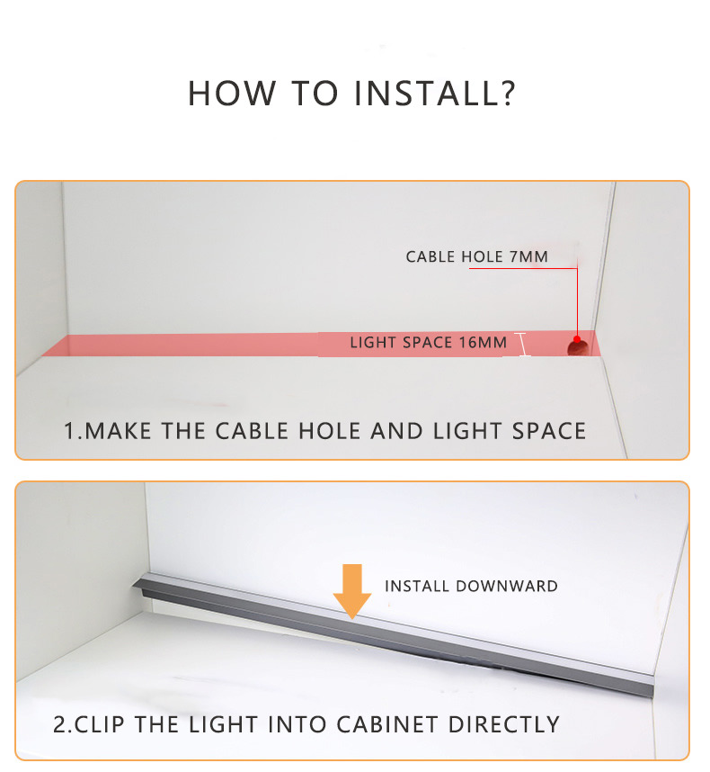 Modern Design Showcase Lighting For Cabinet With 3500K Warm Light