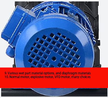 Stainless Steel Electric Diaphragm Pump 3 Inch Double Diaphragm PTFE