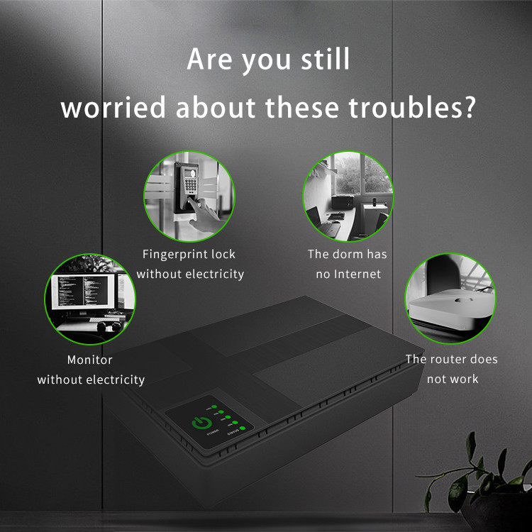 Poe Mini Ups 10400mah 8800mah 18w UPS Power Supply Small Ups For Home Fouter