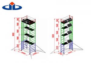 Buy cheap Alloy Aluminium Mobile Tower Scaffold Lightweight Scaffold Tower Platform 272kg Load Capacity product