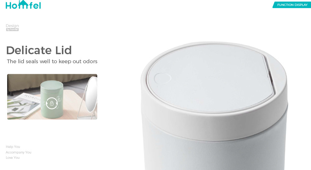 1.5L Steel Desktop Mini Touch Garbage Can Trash Bin for Sustainable Office Waste