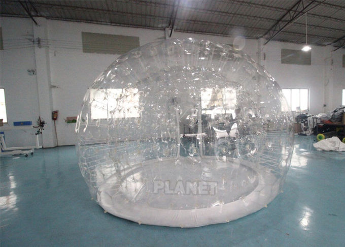 0.8mm PVC 4m Dia Transparent Igloo Clear Bubble Inflatable Dome Tent For Camping / Party
