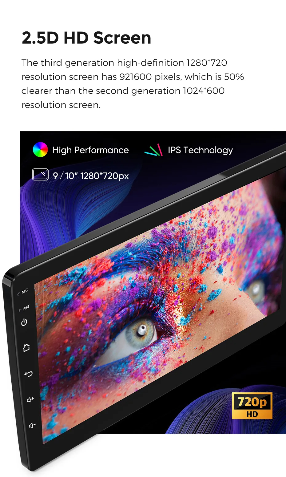 Universal 9/10 Inch Car Android Touch Screen GPS Stereo Radio Navigation System 4 64G