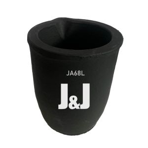 Cylindrical Crucible With Pouring Nozzle Silicon Carbide Graphite Metal Melting