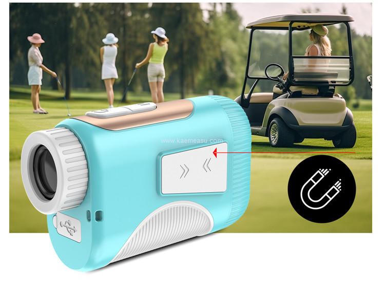 kaemeasu Mini Laser Rangefinder Rechargeable Golf Range Finder With Magnetic Adsorption MA800