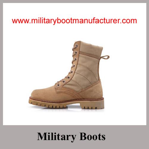 Quality Wholesale China Made Brown Cow Suede Goodyear Military Desert Boot for sale