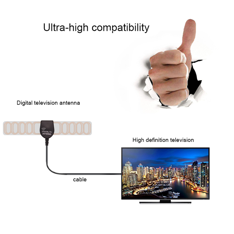 Long Range High Gain Tv Antenna ISDB ATSC DVB T DVB T2 4K HD Signal Booster 20dBi