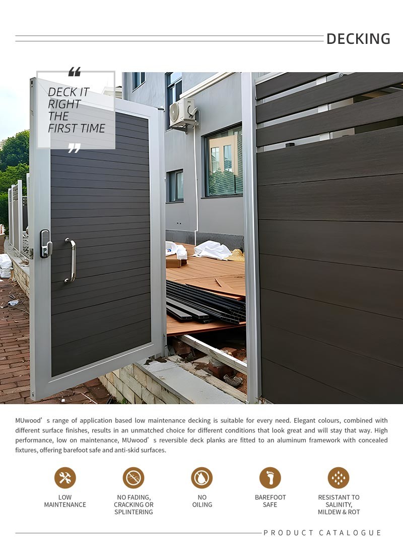 Outdoor WPC Gate Panel Commercial WPC Door Board Cladding ISO