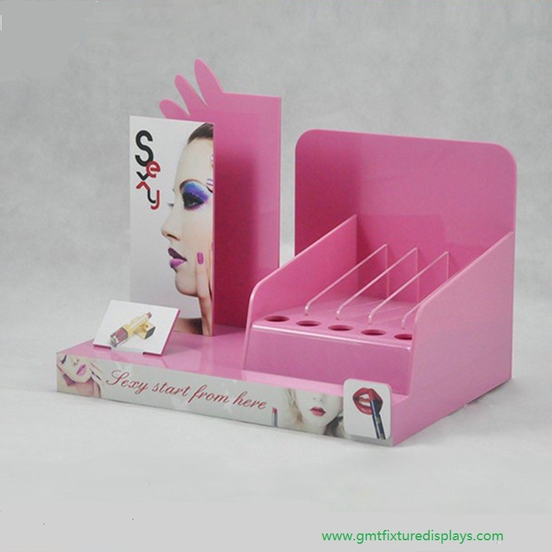 Cosmetic Acrylic Lipstick Display Rack Plexiglass Makeup Counter Lipstick Eyeliner Pencil  Holder