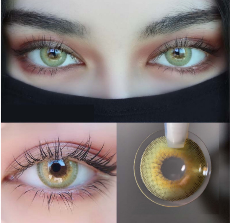 Girl Grey Colour Eye Contact Lens HEMA Material 8.4-8.6mm Base Curve