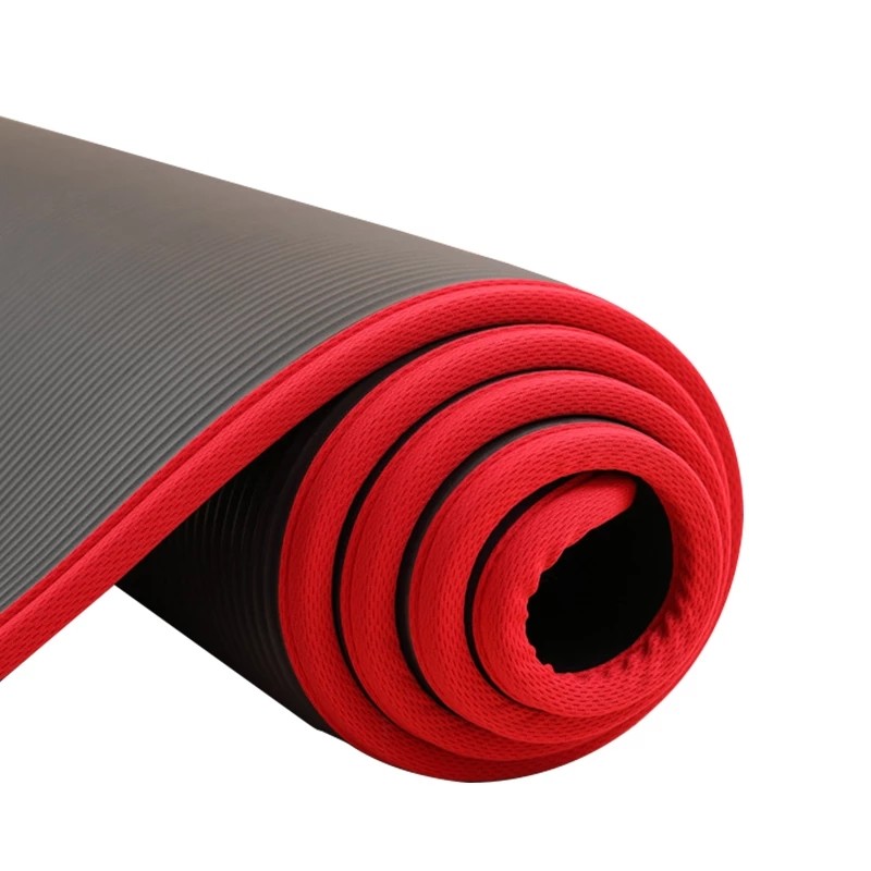 Tasteless Non Slip 10MM Thicker 183cmX61cm Nbr Exercise Mats For Fitness Pilates Workout