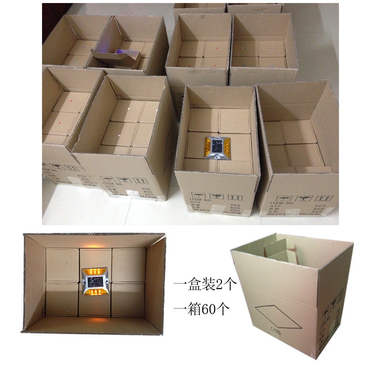 104*123*23mm Solar Road Stud Aluminium Road Stud Flashing Light Cat Eye Road Cone Sign