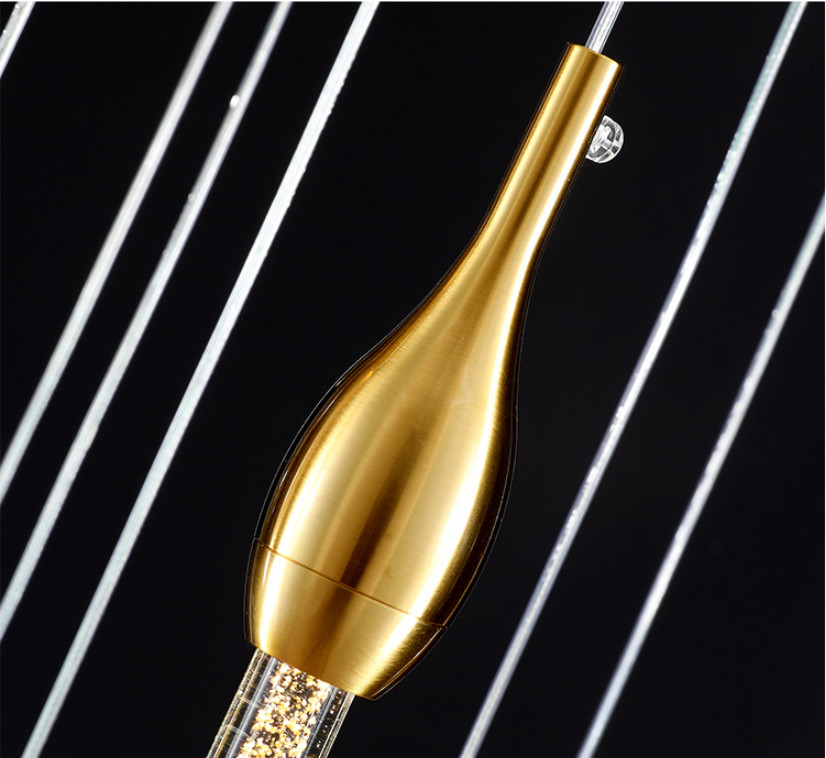 American High Ceilings Chandeliers Water Drop Crystal Chandelier Customization