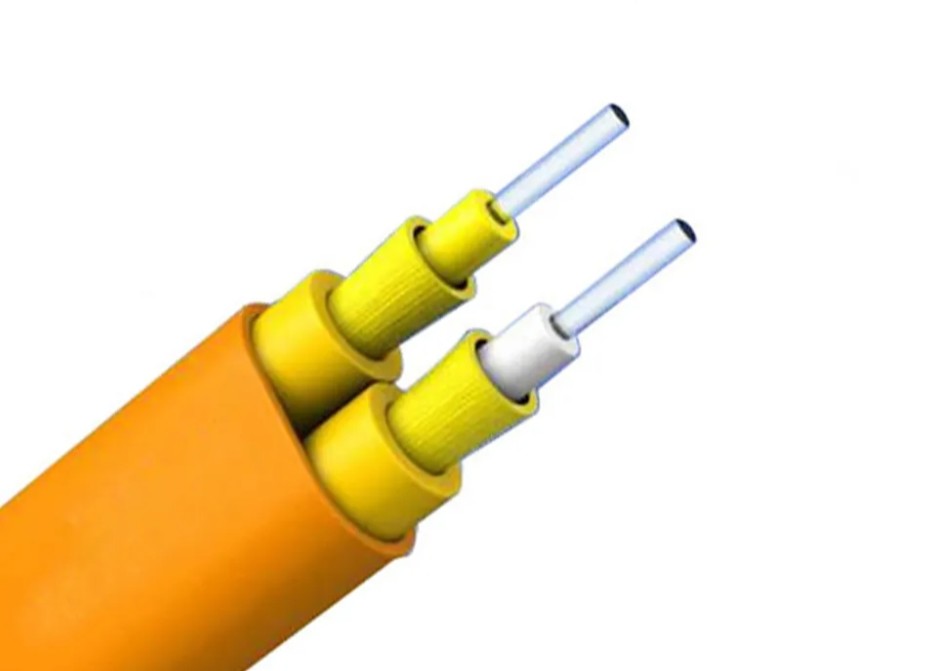 GJFJBV Indoor Fiber Optic Cable with Aramid Yarn Strength Member and PVC/LSZH Inner Sheath Material