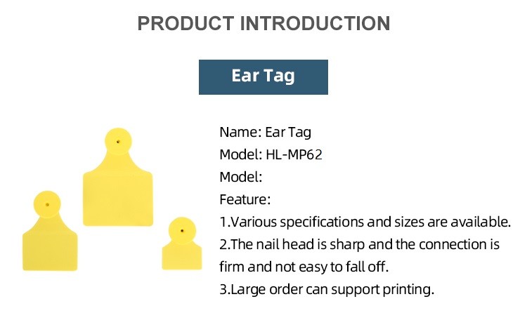 Animal Ear Mark TPU Cattle Ear Tag for Livestock Tracking and Identification