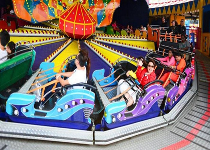 Thrilling Amusement Park Rides Games , Customized Size Flying Disco Tagada Rides