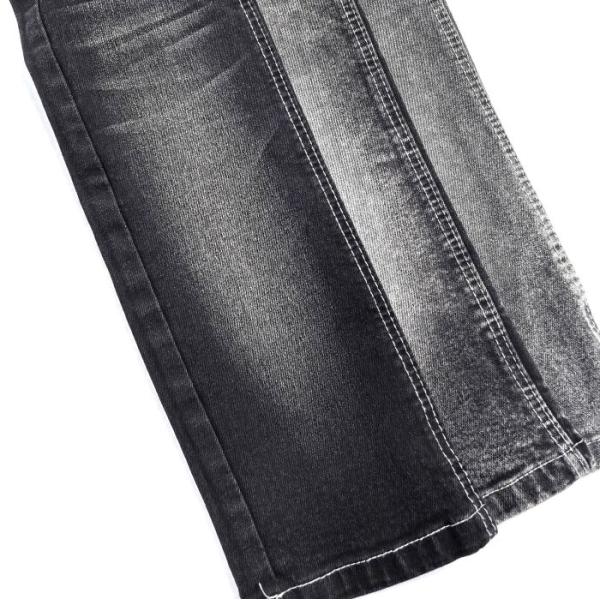 Denim Jeans Material Super Soft Stretch Dual-core Right Twill Black Denim Fabric 10 oz JSD3078A Jeans Clothing Fabric