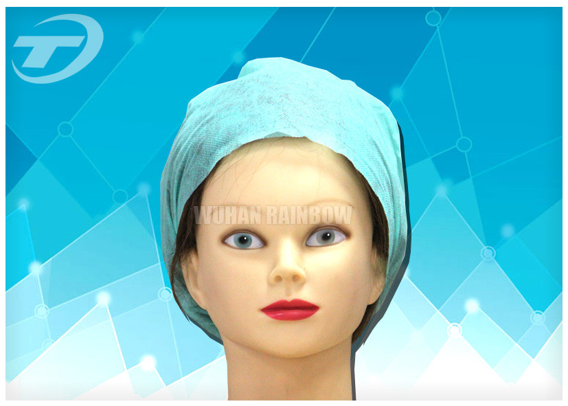 Single use nonwoven surgical cap with tie , soft and dustproof , CE and ISO certificated