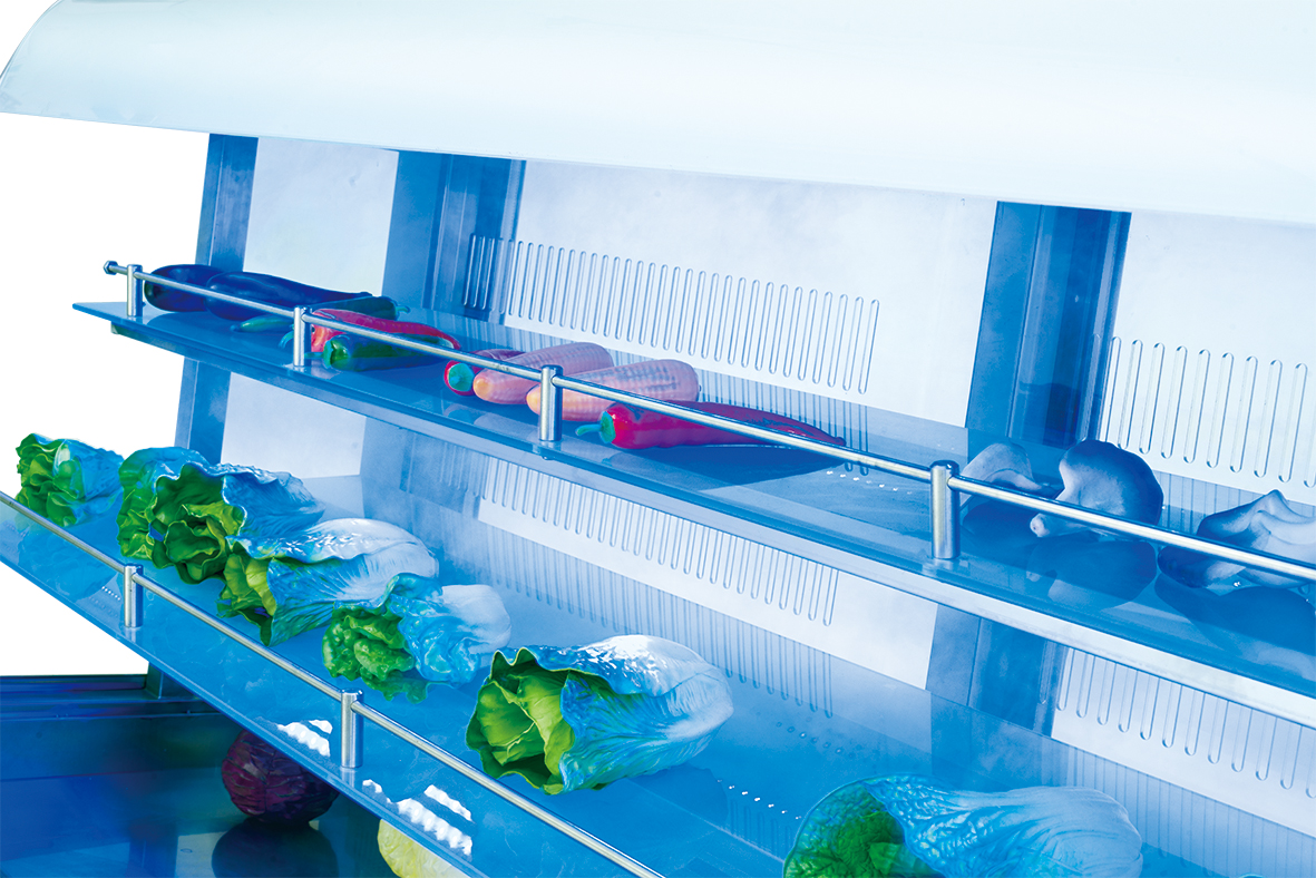 Multideck 800W Salad Display Refrigerator Commercial Use Multiscene