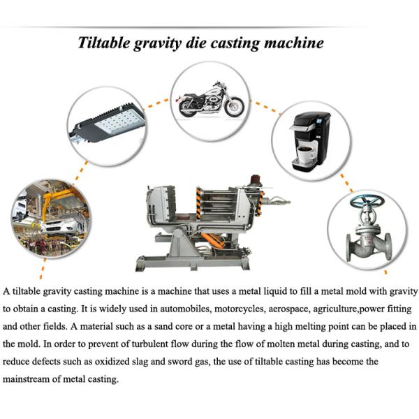 Touch Screen Control Tilting Gravity Die Casting Machine High Production Efficiency