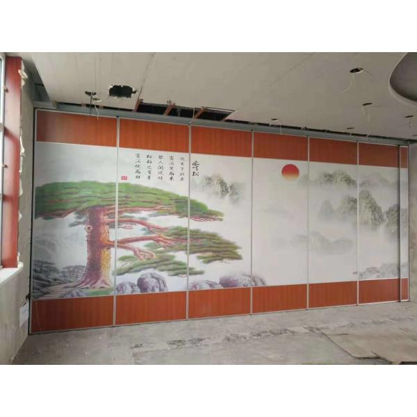 65mm Thickness Wood Folding Partition Walls Room Divider With Aluminum Frame
