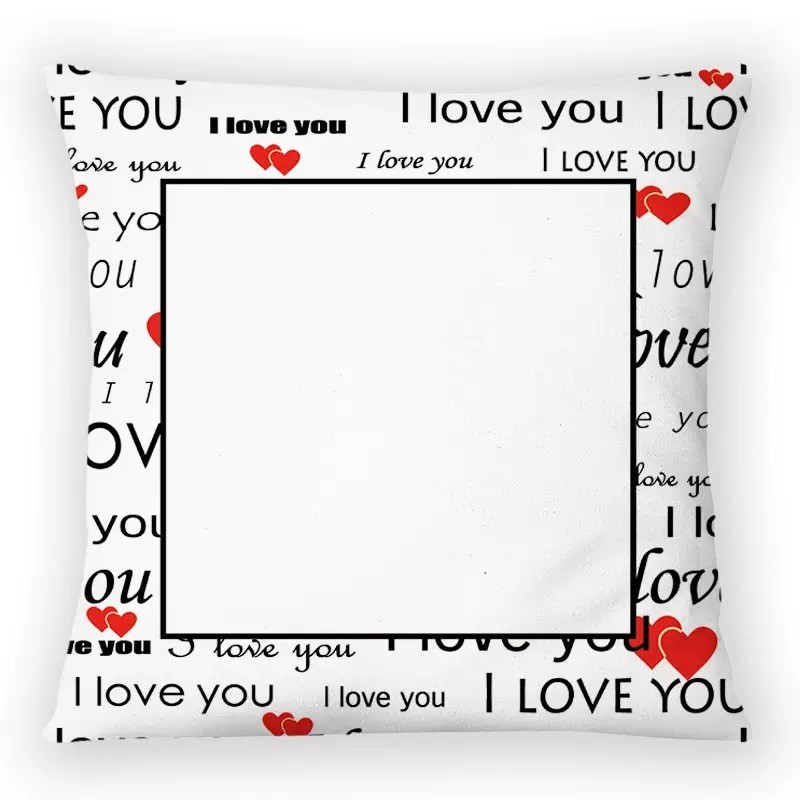 Lovers Short Plush Sublimation Pillow Case For Sublimation Photo Printing