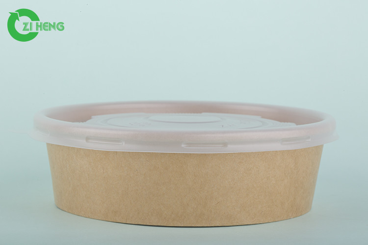 Eco-friendly disposable food grade bamboo paper bowl printing salad bowl