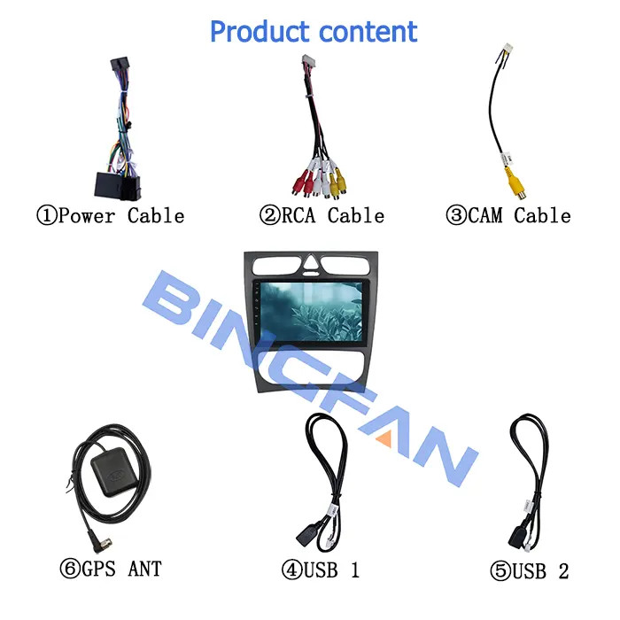 ODM Mercedes Benz Car Stereo GPS Navigation For Mercedes-Benz W209 W203