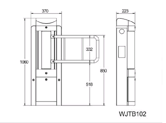 DC24 Brush Motor SS Vehicle Barrier Swing Gate Access Control System