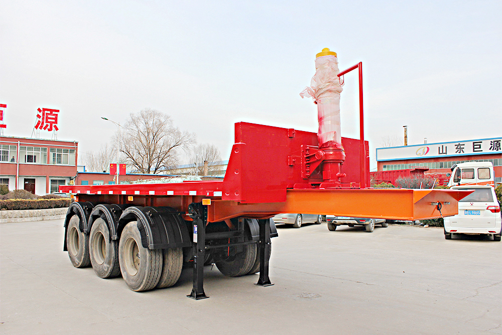 20ft Container Skeleton Dumping Semi Trailer 7700*2500*3070 mm Mechanical Suspension