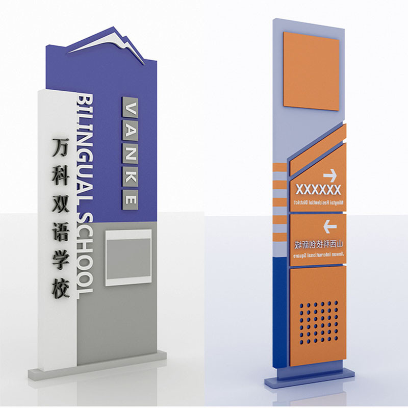 Wayfinding Free Standing Pylon Sign Boards DC 12-24V Advertising Decoration