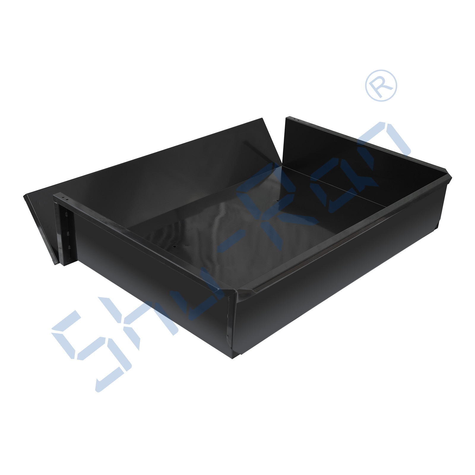 Golf Cart Heavy Duty Black Steel Utility Cargo Box w/ Hardware