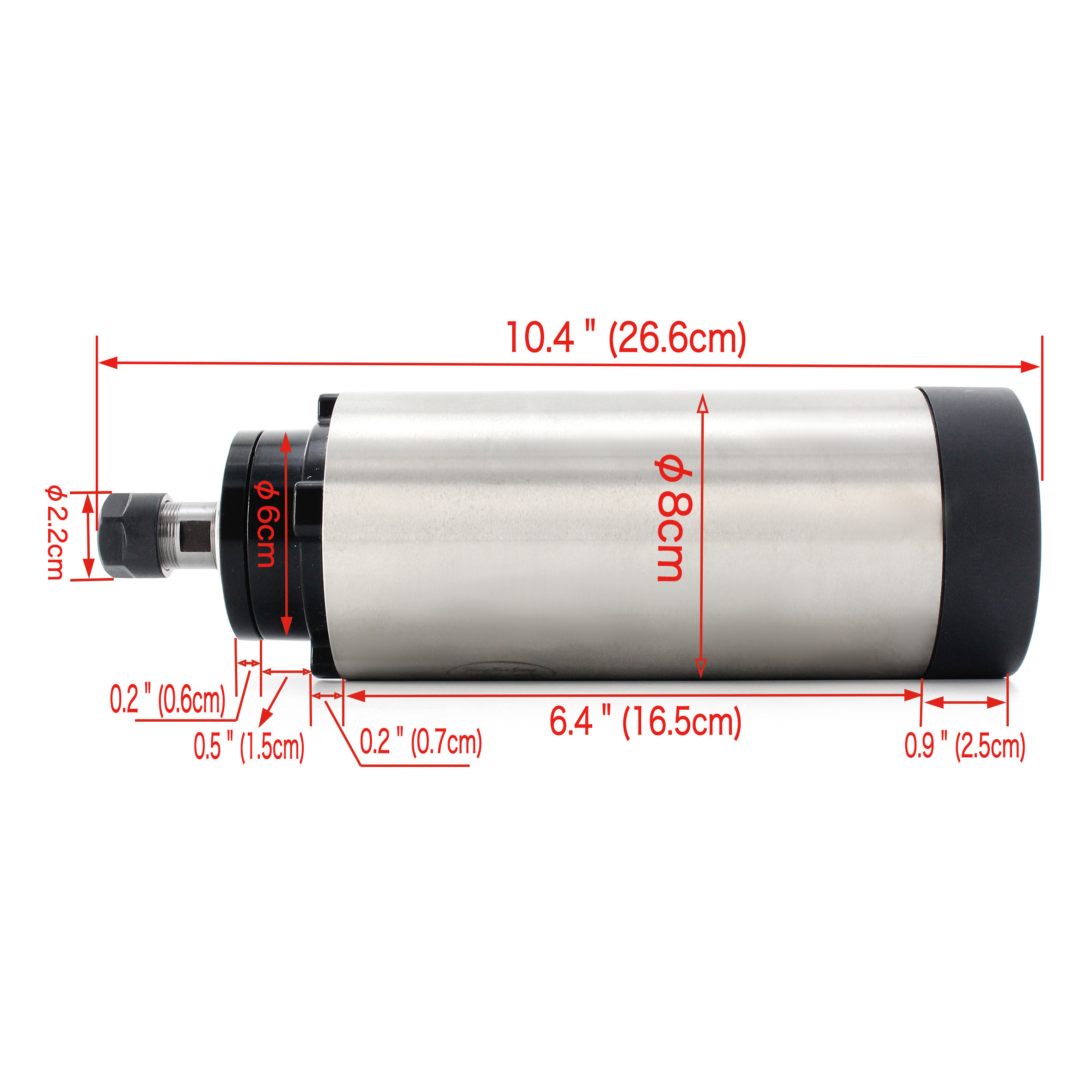 1.5KW 220V CNC Wood Engraving Spindle Motor ER16 Collet 400Hz 24000RPM