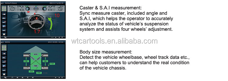 22inch Screen 80kg Tire Alignment Machine With 2pcs 5 Mega Pixels Camera