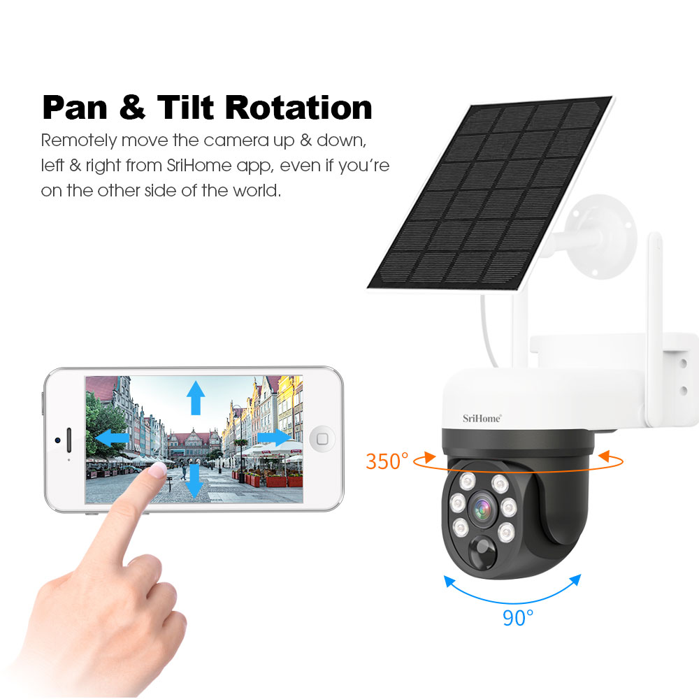 4MP Wireless Battery Outdoor Waterproof IP 66 Camera PIR Night Vision Remote Monitor View WIFI Solar Security Camera