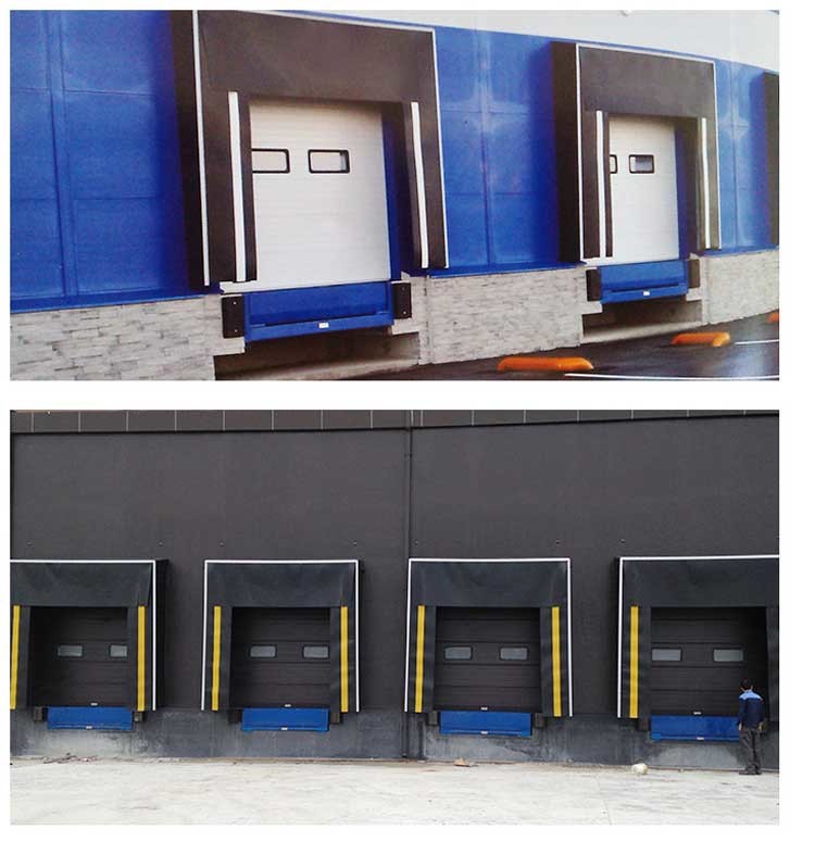 Factory PVC Loading Bay Dock Shelters Seals 3.2m Mechanical galvanized steel