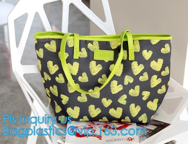 Portable Clothing Storage Shopping Bag Women Fashionable Travel PVC Beach Bag Female Casual Toiletry Shoulder Bags, carr