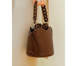 Buy cheap Bucket Bag Womens Leather Bag Retro Style Bag Female Handbag Simple All-Match Messenger Bag product