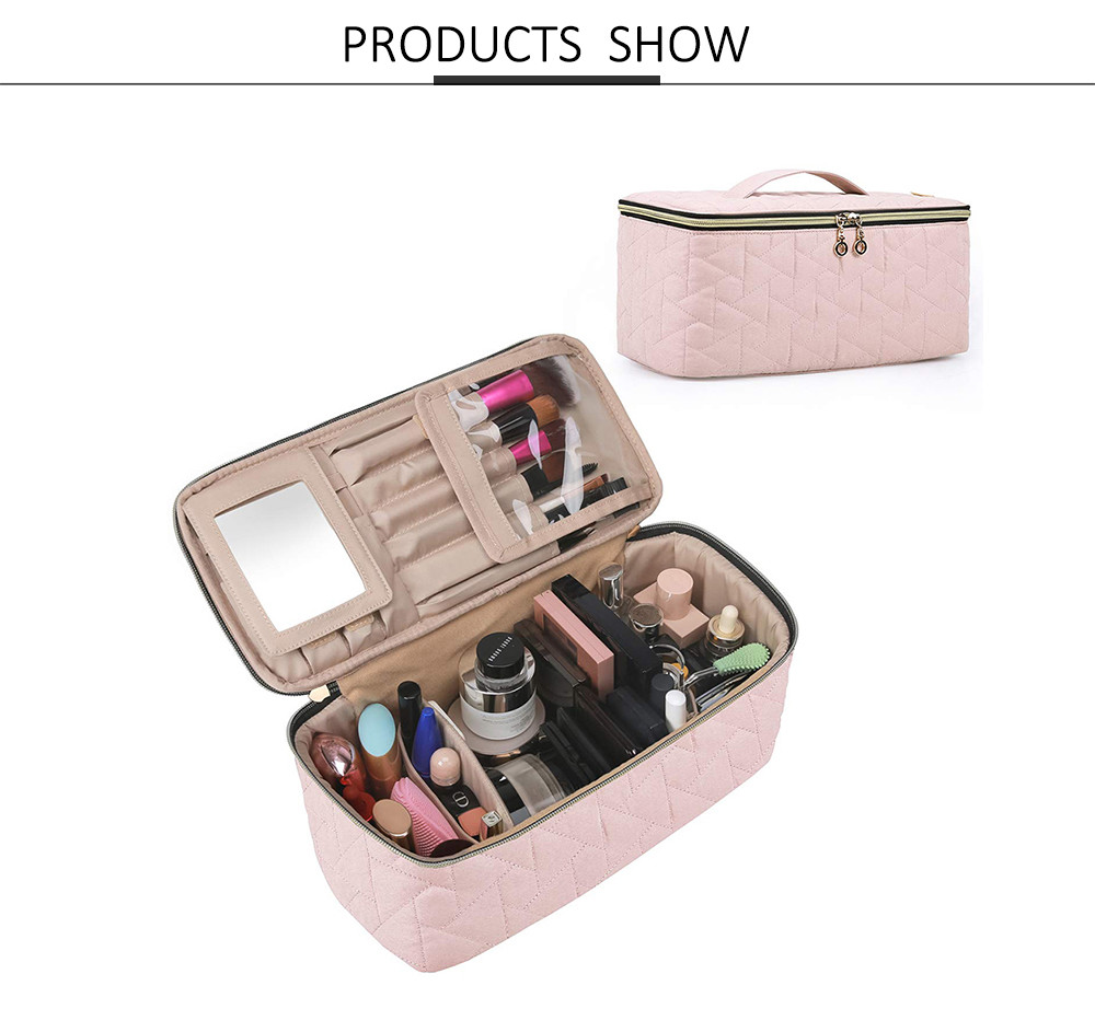water resistant Velvet Make Up Travel Organizer For Women