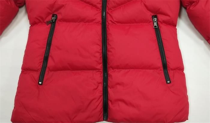 Red Quilted Jacket Womens Puffer Longline Coat Ladies Short Padded Jacket With Hood
