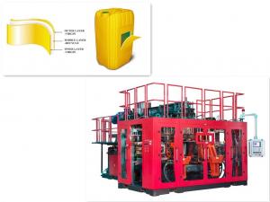 China three layer Jerry Can Hdpe Blow Moulding Machine with virgin and recycle material on sale
