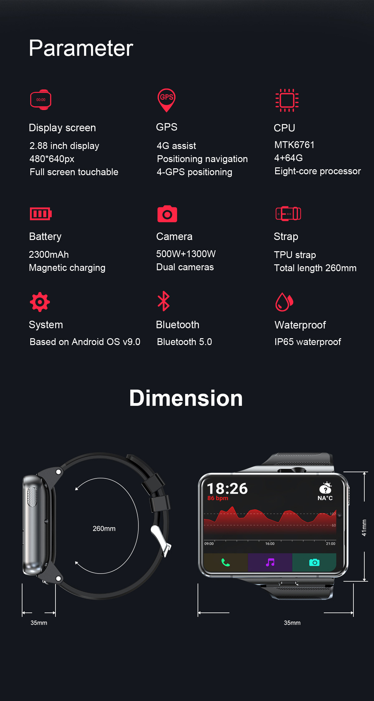 Best Selling 4g Wifi Gps Watch Phone Take Video Smart Watch Big Battery Smartwatch Phone Answer Call S999