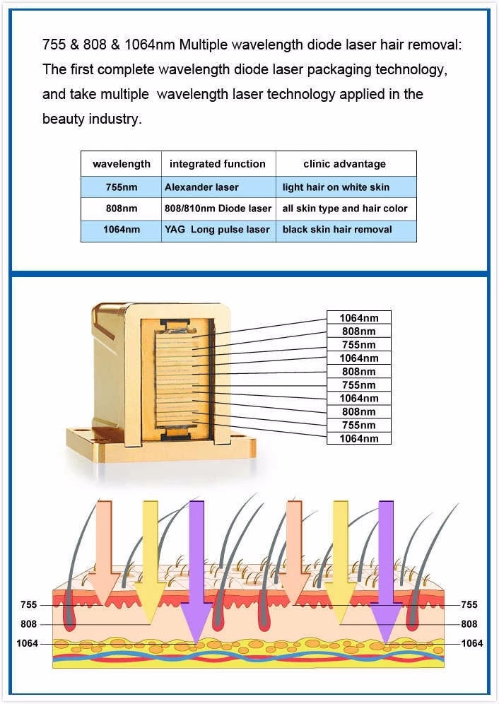 808 Laser Beauty Equipment Diode Painless Fast Hair Removal Machine