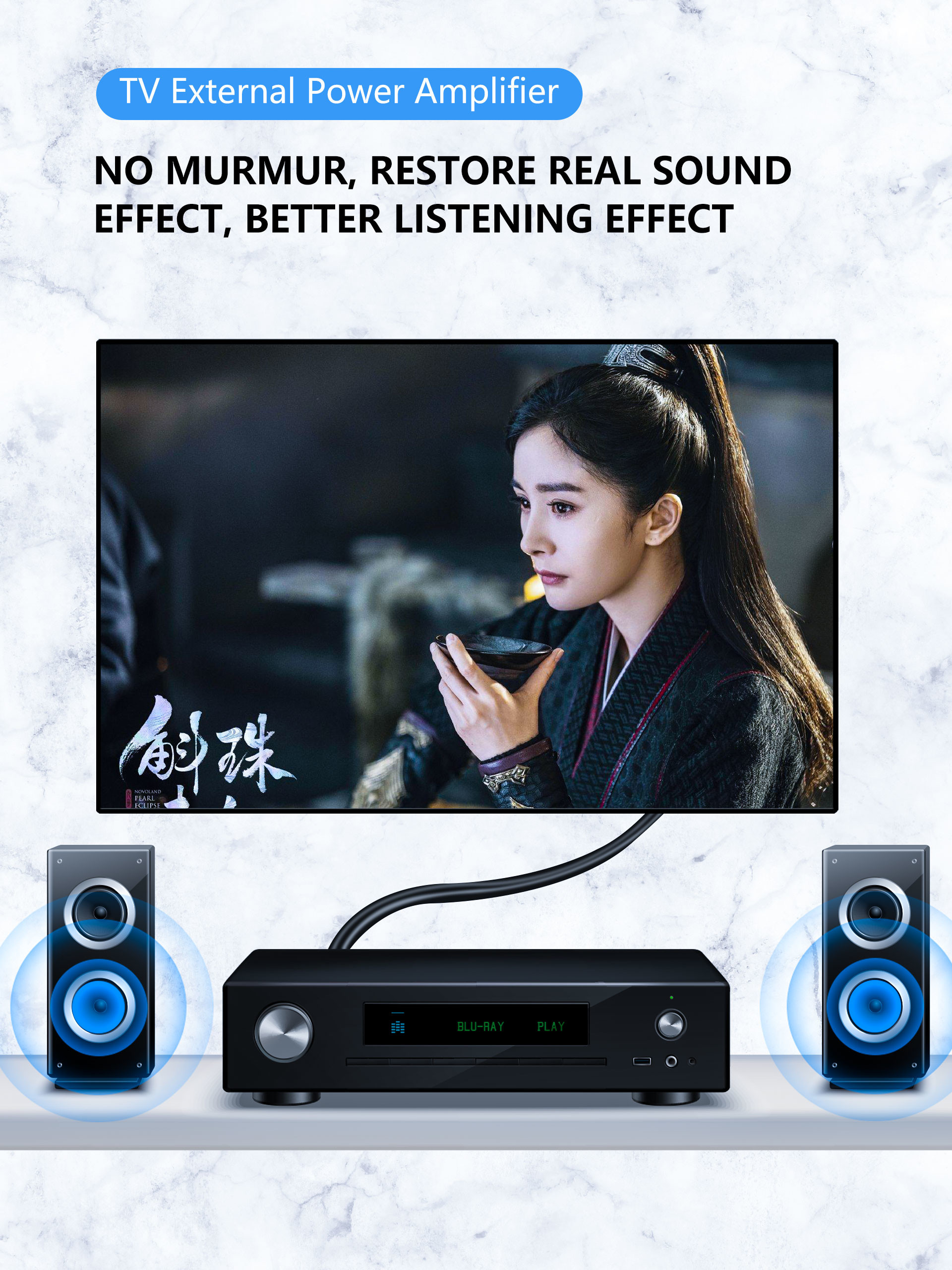 Gold Plated Audio And Video Cable Male To Male HiFi Systems Use