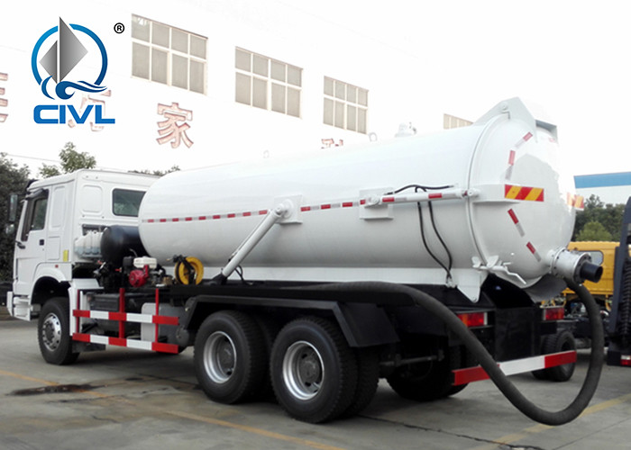 LHD / RHD 6x4 10 Wheels Vacuum Truck / 20 CBM Sewage Pumping Trucks HOWO 336hp Engine Sewage Suction Truck